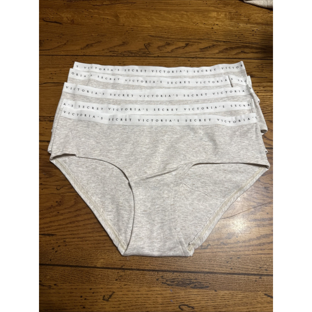 5 Pair Of Victoria's Secret Heather Gray Hiphugger Hipster Panties Sz S 170/68A